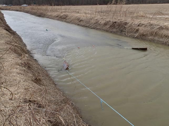 sampling ditches and canals